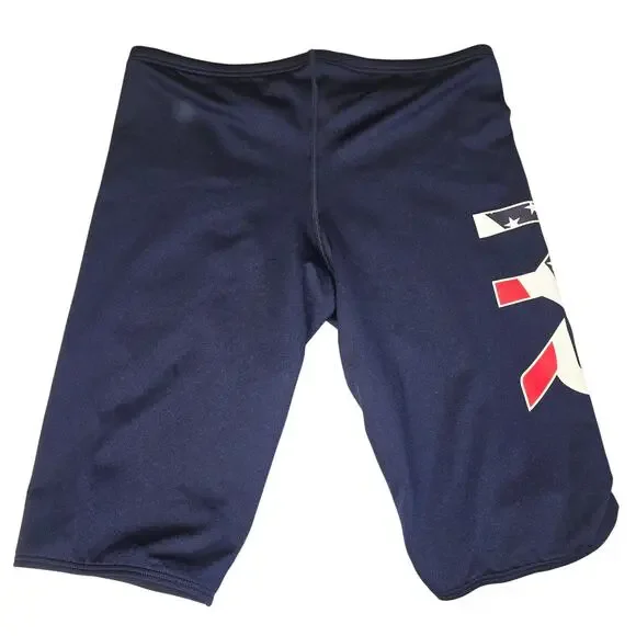 TYR Jammer Swim Shorts Women's Blue Drawstring Athletic Swimwear - Picture 2 of 7